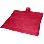 wegwerp regenponcho met opbergtasje - rood