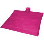 wegwerp regenponcho met opbergtasje - roze
