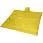 wegwerp regenponcho met opbergtasje - geel