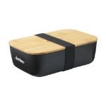 midori bamboe lunchbox - zwart