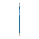 geslepen, houten (hb) potlood met gum. per 6 stuks - licht blauw