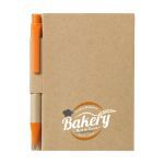 milieuvriendelijk, mini notitieboekje. - oranje
