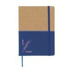 kurken notitieboekje - blauw