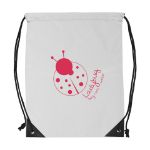 polyester trekkoord rugzak. reflex