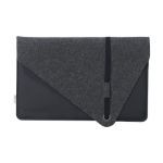 recycled vilt appelleder laptop sleeve 15 inch - zwart