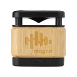 bamboe speaker met draadloze oplader