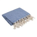 hammam handdoek van katoen en rpet - licht blauw