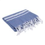 hammam handdoek van katoen en industrieel afval - blauw