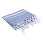 hammam handdoek van katoen en industrieel afval - licht blauw