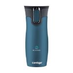 dubbelwandige thermobeker rvs binnenwand 470 ml - turquoise