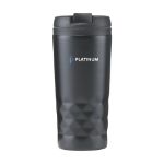 dubbelwandige, rvs thermosbeker met deksel 300 ml - zwart