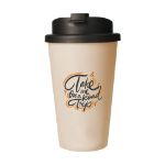 eco coffee mug premium deluxe 350 ml thermosbeker - beige