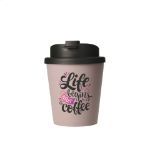eco coffee mug premium plus 250 ml koffiebeker - paars
