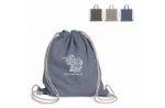 drawstring rugzak gerecycled katoen 38x42cm