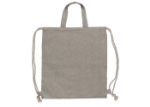 drawstring rugzak gerecycled katoen 38x42cm - grijs