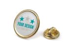 badge metalen pin ø20mm. custom made - goud