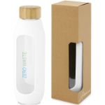 fles van 600 ml in borosilicaatglas siliconen grip