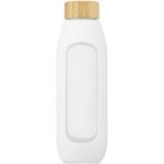 fles van 600 ml in borosilicaatglas siliconen grip