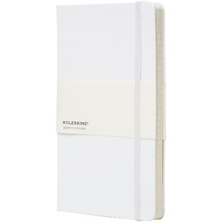 moleskine classic hard cover large gelinieerd - wit