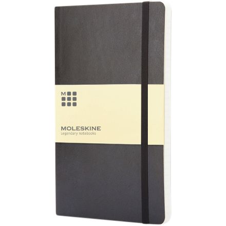 moleskine classic soft cover large gelinieerd - zwart