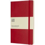 moleskine classic soft cover large gelinieerd - rood