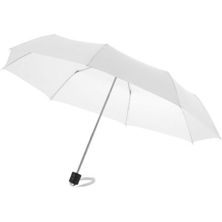 3 section opvouwbare paraplu 97 cm volga - wit