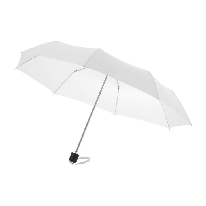 3 section opvouwbare paraplu 97 cm volga - wit