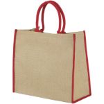 grote jute tas - rood