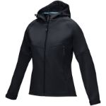 coltan dames grs-gerecycled softshell jack - zwart