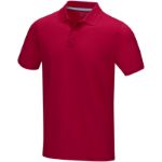 heren polo met korte mouwen gots bio textiel - rood