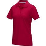 dames polo met korte mouwen gots bio textiel - rood