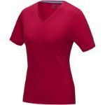 v-hals dames t-shirt 200 gr - rood