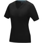 v-hals dames t-shirt 200 gr - zwart