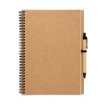 notitieboek met 70 vel blanco gerecycled papier. - beige