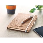 a5 notitieboek met kurken kaft, gelinieerd papier