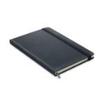 a5 notebook van recycled pu bao - zwart