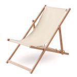 houten strandstoel - beige