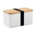 lunchbox in pp en bamboe deksel baaks 2200 ml - wit