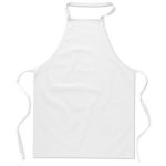katoenen keukenschort - wit