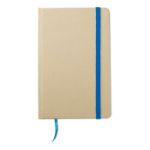 a6 notitieboekje van gerecycled materiaal. - blauw