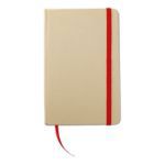 a6 notitieboekje van gerecycled materiaal. - rood