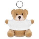 sleutelhanger met beer. - wit