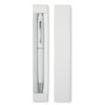aluminium balpen (draaimechanischme) en touch pen. - wit