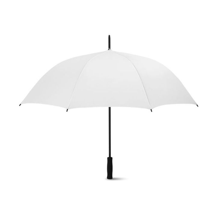 27 inch paraplu van pongee met eva handvat. - wit