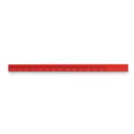 timmermanspotlood met liniaal, 14 cm. - rood
