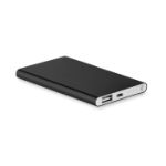 powerbank 4000 mah van aluminium. - zwart