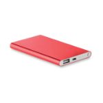 powerbank 4000 mah van aluminium. - rood