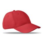 baseball cap van twill katoen. - rood