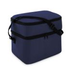 koeltas 600d polyester met 2 compartimenten. - blauw