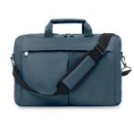 laptoptas van 360d in 2 tone polyester. - blauw